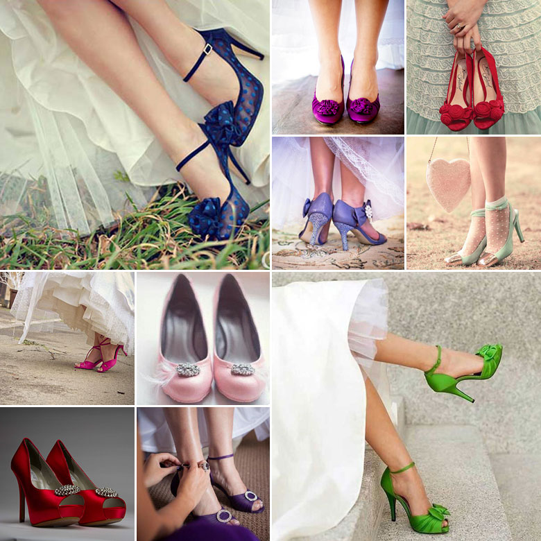 Colourful and Bright Bridal Shoes