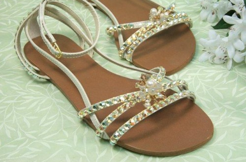 DIY Embellished Sandals
