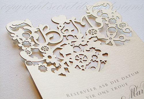 Whimsical Laser Cut Stationery