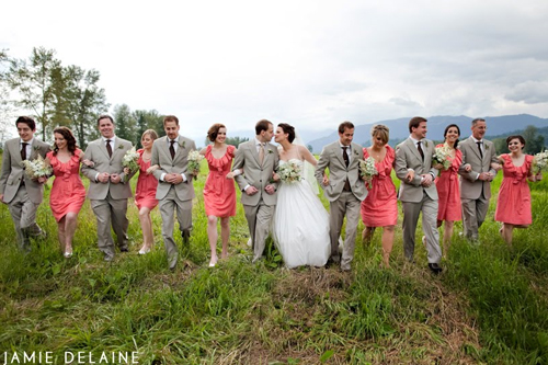 Coral and Grey: Understated Elegance