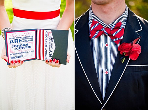 Red and Blue Wedding Inspiration
