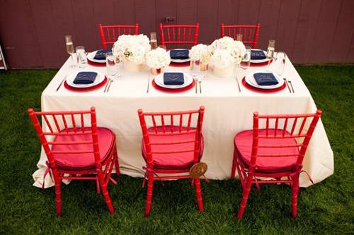 Red and Blue Wedding Inspiration