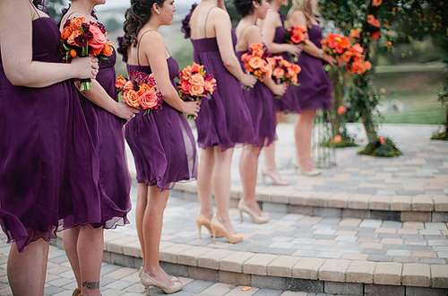 Purple and Orange Weddings