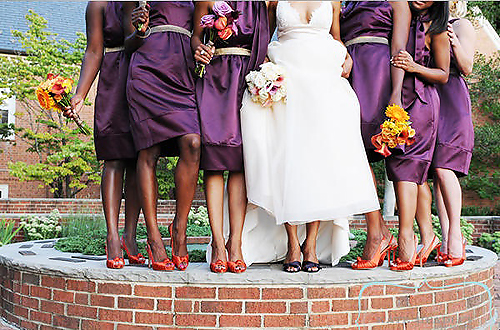 Purple and Orange Weddings