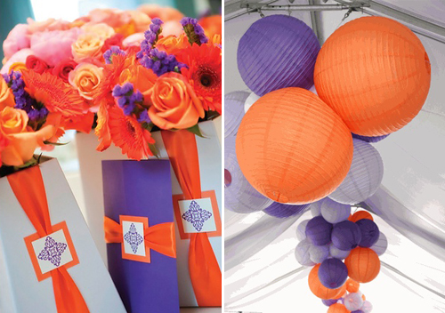 Purple and Orange Weddings