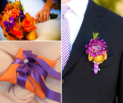 Purple and Orange Weddings