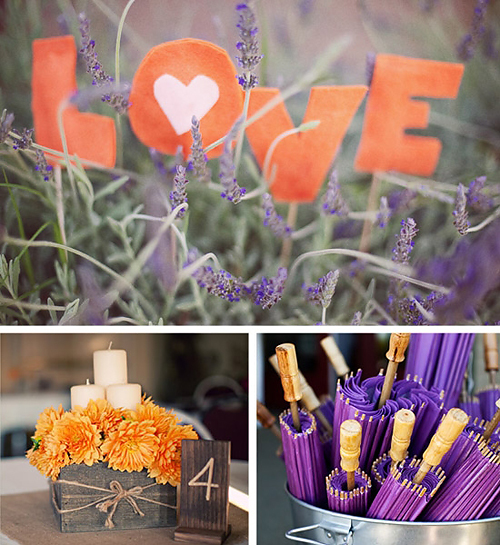 Purple and Orange Weddings