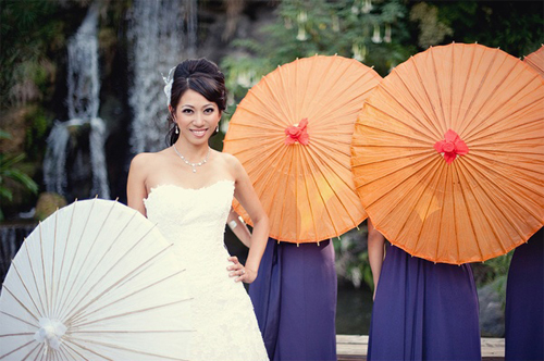 Purple and Orange Weddings