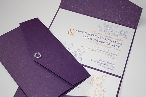 Purple and Orange Weddings