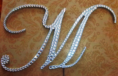 Crystal Monogram Toppers