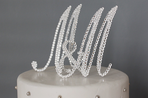 Crystal Monogram Toppers