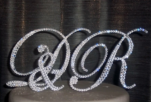 Crystal Monogram Toppers
