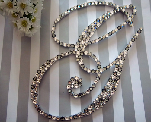 Crystal Monogram Toppers