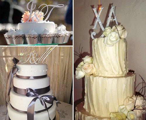 Crystal Monogram Toppers