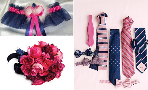 Navy Blue and Pink