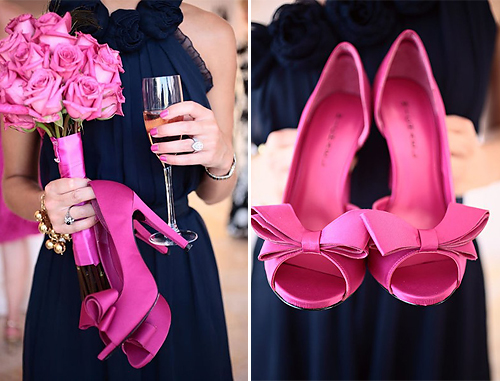 Navy Blue and Pink
