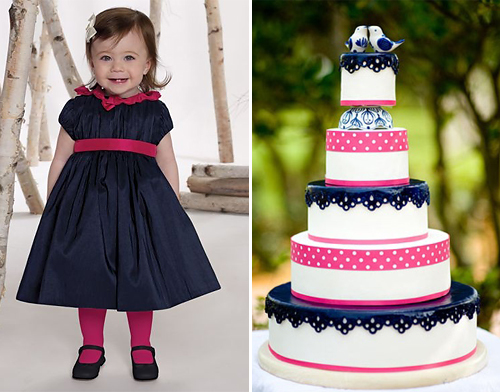 Navy Blue and Pink