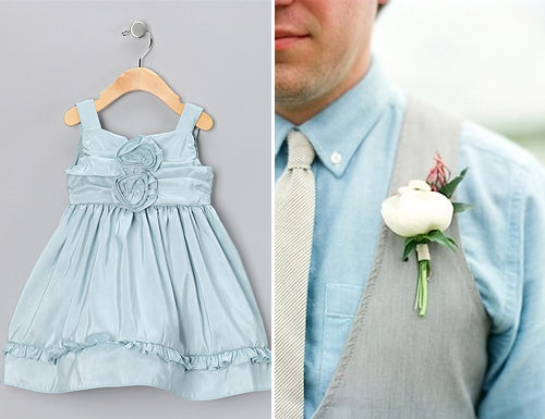 Vintage Blue and Grey
