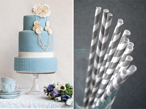 Vintage Blue and Grey