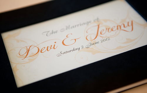 Devi & Jeremy’s One & Only Wedding