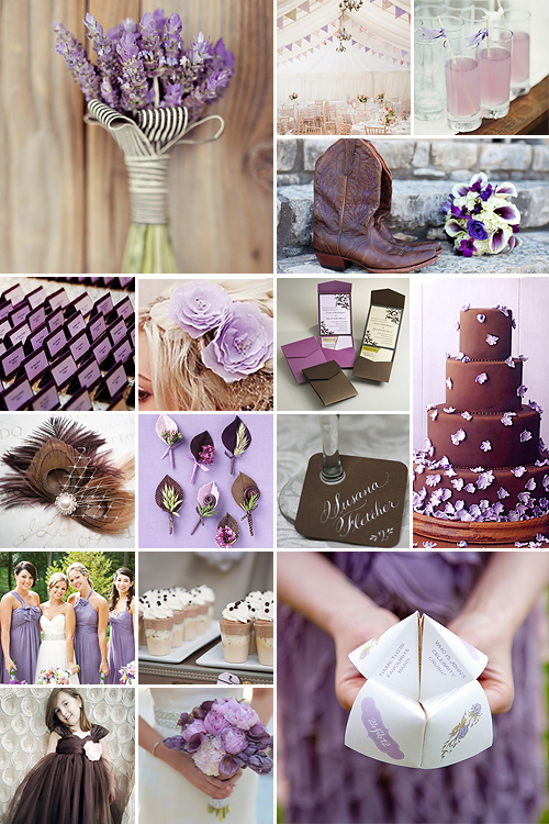 Light Brown and Purple Weddings