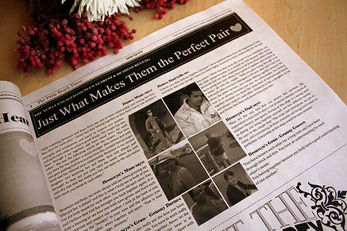 Elegant and Modern Wedding Invitation, Newspaper-Style