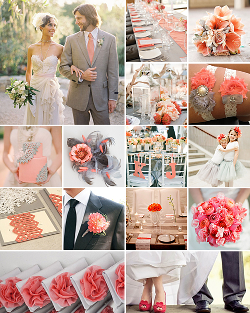 Coral & Grey { Elegant Merriment }
