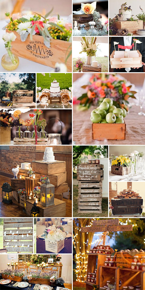 Wooden Wedding Crates { Rustic + Budget-Friendly }