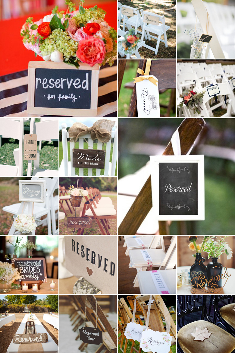 Reserve your Seat { Cutesy Signage }