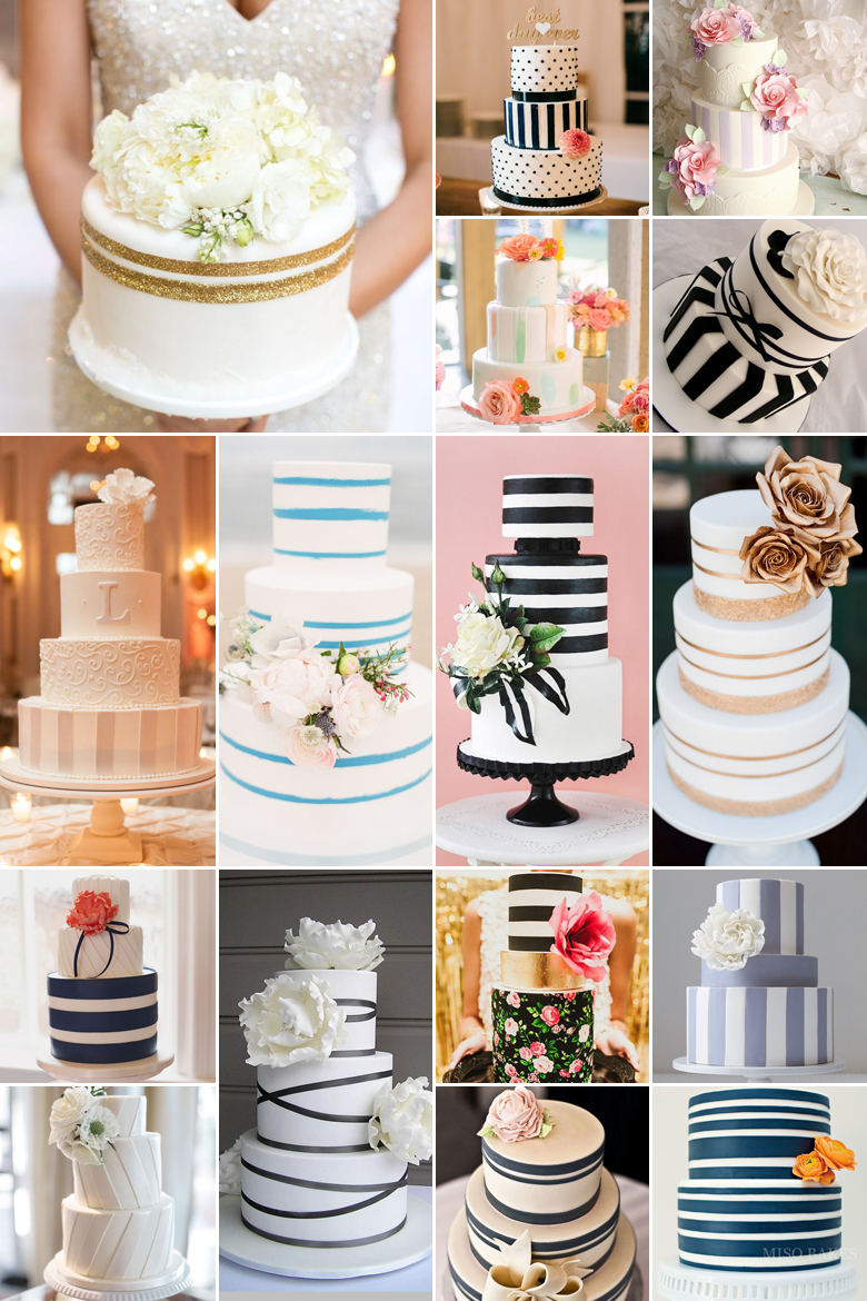 Sweet Sugary Stripes { Wedding Cakes }