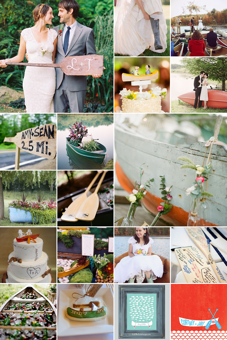 Row Your Boat { Canoe Wedding }