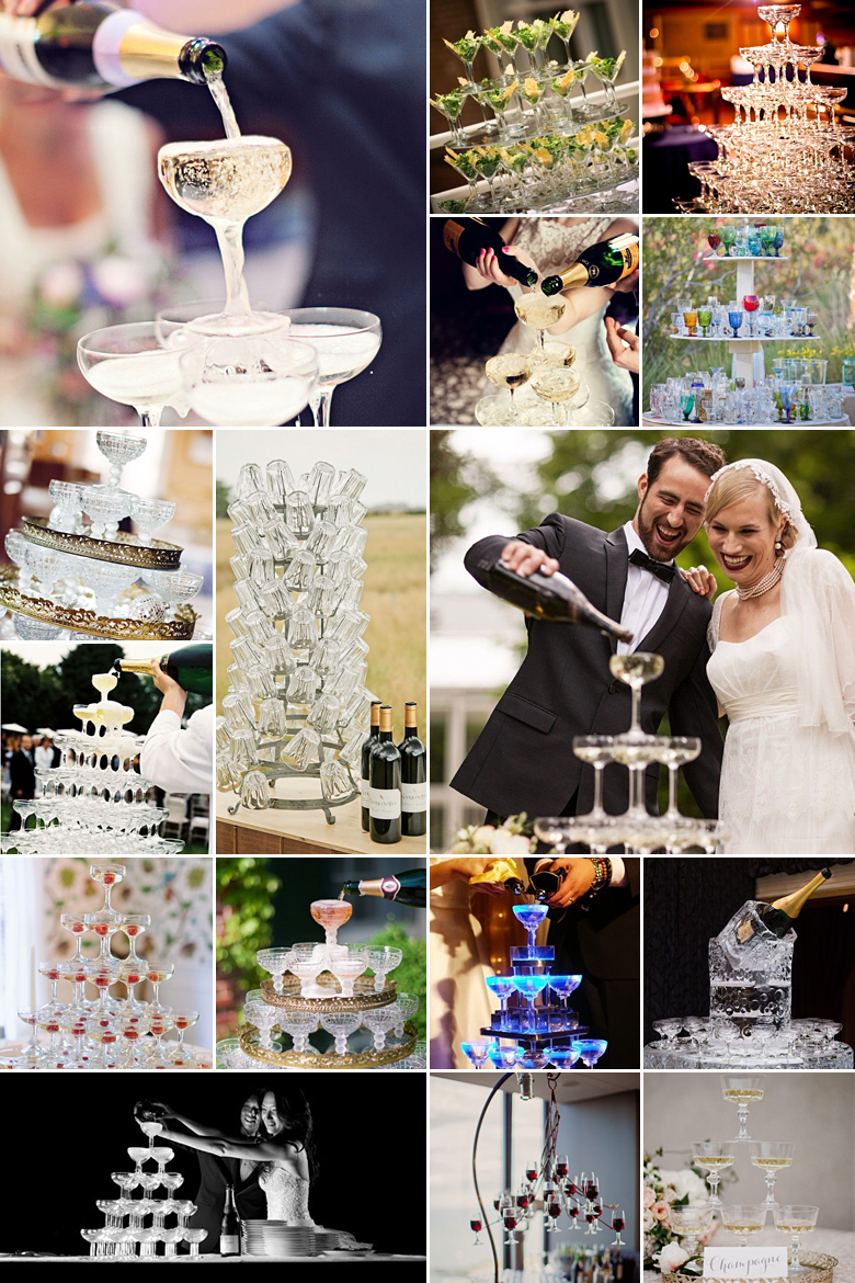 Twinkling Towers { Stacked Glassware }